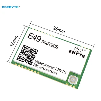 5 дана Ebyte E49-900T20S сымсыз деректерді беру модулі 868 мГц 915 мГц IPEX/Штамп тесігі UART 20 дБм 2,5 км SMD ISM IoT