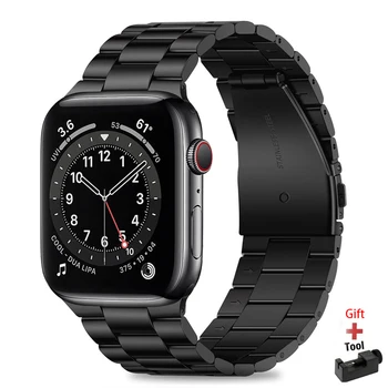 Apple Watch диапазонына арналған тот баспайтын болаттан жасалған бау 49 мм 45 мм 41 мм 40 мм 44 мм Металл correa білезік белбеуі iwatch сериясы 7 6 5 4 SE 8 Ultra
