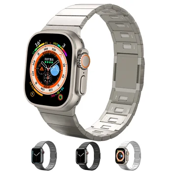 Apple Watch ультра бауына арналған тот баспайтын болаттан жасалған жолақ 49 мм 45 мм 44 мм сырғымалы магниттік ілмекті алып тастаңыз Correa білезік сериясы 8 7 6 SE 5 4