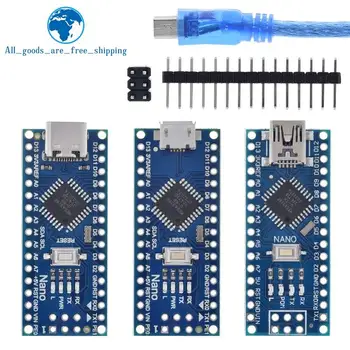 Arduino CH340 USB драйвері 16 мГц ATMEGA328P үшін жүктеуші үйлесімді нано контроллері бар Mini / Type-C / Micro USB Nano 3.0