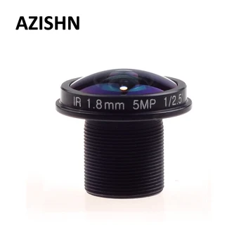 AZISHN балық көзінің объективі CCTV объективі 5MP 1,8 мм M12 180 градус кең көру бұрышы F2.0 1/2.5