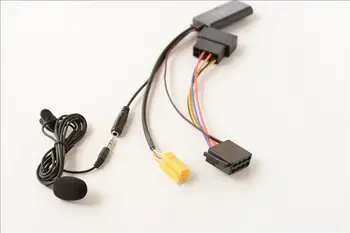 Biurlink Bluetooth 5.0 Aux кабельдік микрофон адаптері Fiat Grande Punto Alfa Romeo үшін сым сымы бар ISO 6Pin