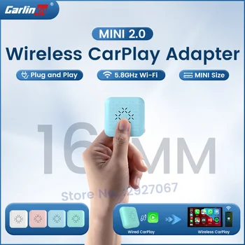 Carlinkit Carplay сымсыз кілті шағын автокөлік ойнату қорабы USB адаптері Зауыттық медиа ойнатқыштағы синхрондау қолданбасы сымсыз WIfi қосылымына сымды