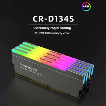 COOLMOON RAM радиаторы 5V 3PIN ARGB салқындатқыш адрестік салқындатқыш кеудеше DDR3 DDR4 жұмыс үстелі компьютерінің жедел жадына арналған жылу қабылдағыш салқындатқыш