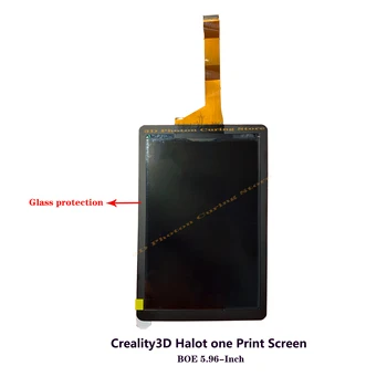 Creality3D Halot бір 5,96 дюймдік монохромды экран 2K 3D принтер экраны Шыны қақпағы бар СКД Принтер керек-жарақтары
