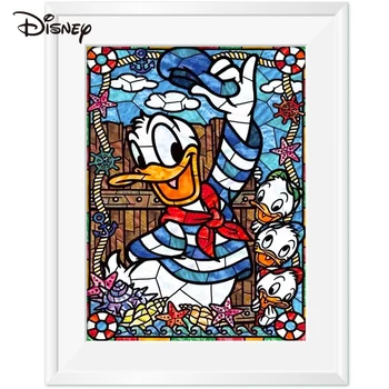 Disney Donald Duck кестесі Жануарларға арналған басылған кенеп есептелген крест тігісі Мультфильм Жаңа коллекция жинақтары Басып шығарылмаған қолдан жасалған сыйлық