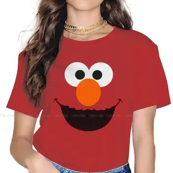 Elmo Face Kawaii Қыздар Әйелдер футболкасы Sesame Street 80s телехикаясы 5XL Blusas Harajuku Кездейсоқ қысқа жеңді винтаждық шыңдар