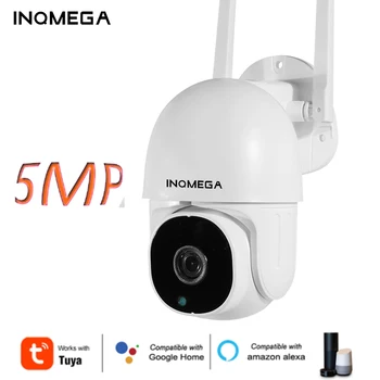INQMEGA 5MP Wifi TUYA КАМЕРАСЫ Smart Cloud PTZ IP камерасы Сыртқы авто бақылау Google Home Alexa бейнебақылау камерасы MINI