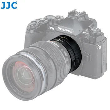 JJC AET-M43S(II) Olympus/Panasonic M4/3 қондырғысына арналған 10мм/16мм автоматты ұзартқыш түтік камера корпусының қақпағы/артқы линза қақпағы бар