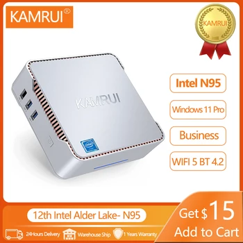 KAMRUI GK3V Plus Mini PC Gamer Windows 11 Pro Intel 12th Alder Lake N95 DR4 16GB 512GB WIFI5 ,Bluetooth 4.2 VGA ойын компьютері