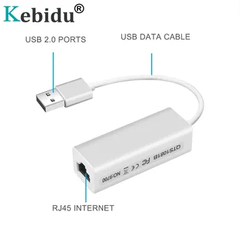 Kebidu USB 2.0 - RJ45 Lan адаптері желілік картасы RD9700 Mac OS Android планшеттік компьютер ноутбукіне арналған жоғары жылдамдық Windows XP 7 жарнамалық