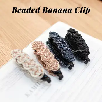 Korea Crystal Beads Edition Шағын шаш қыстырғышы банан қыстырғышы 8 см тік қыстырғыш Бұралмалы қыстырғыш Жылқы құйрығы қыстырғышы Жылқы құйрығы 4 түсті