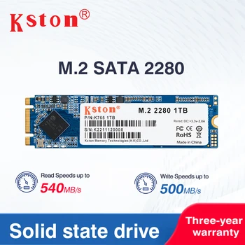Kston M.2 2280MM SSD SATA 2TB 1TB 512GB 256GB 128GB Қатты қатты диск HDD HD 2280 SSD M2 ноутбук планшеттеріне арналған ішкі қатты диск