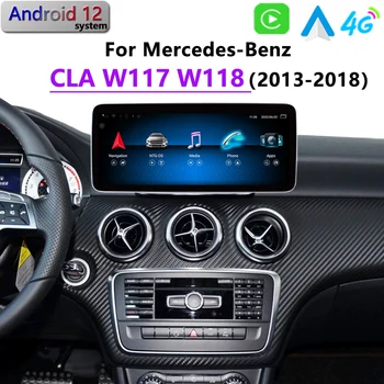 Mercedes-Benz CLA W117 W118 CLA200 2015 Auto CarPlay автомобиль радиосы GPS навигациясы DVD мультимедиялық ойнатқыш экранына арналған HD Android 12