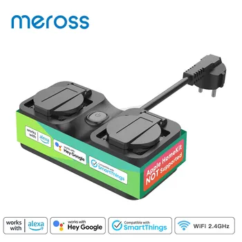 Meross Smart WIfi Outdoor Plug/Socket WLAN Smart Outlets EU Plug Alexa Google Assistant және SmartThings қолдайды