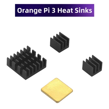 Orange Pi 3 үшін жылу раковиналары 4 PSC алюминий мыс радиаторы салқындатқыш жастықшасы Orange Pi 3 үшін металл салқындатқыш