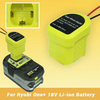 Ryobi One+ 18V Li-ion батареясының шығыс адаптері үшін 1 дана Ryobi 18V One+ P108 P107 Ni-MH батареясына арналған DIY қуат дөңгелектерінің түрлендіргіші