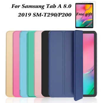 Samsung Galaxy Tab A 8.0 2019 & S қаламына арналған корпус SM-T290 SM-T295 SM-P200 SM-P205 PU былғары планшет корпусының тірегі функциясының қақпағы