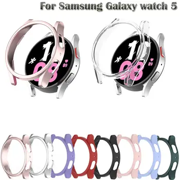 Samsung Galaxy Watch 5 40 мм 44 мм жақтауға арналған қуыс ДК қорғаныс корпусы Қатты қақпақты басып шығаруға арналған қорғаныс қабықшалары Бампер түрлі-түсті