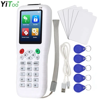YiToo Premium RFID дупликаторы, 125 КГц 13,56 мГц кіру картасын оқу құрылғысы Жазушы декодер Смарт карта клонері NFC көшіргіші, Тегін USB бағдарламалық құралы