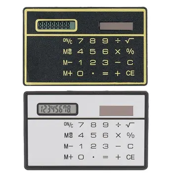 Күн калькуляторы Сенсорлық экраны бар 8 таңбалы ультра жұқа күн калькуляторы Несие картасының дизайны Шағын несие картасының өлшемі портативті
