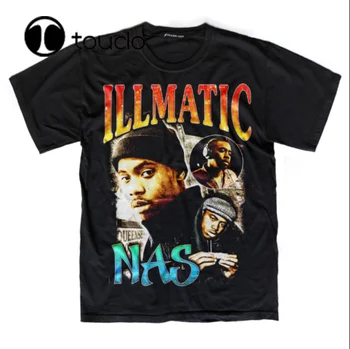 Сирек!! Nas Illmatic рэпер Хип-хоп Unisex Ерлер | футболка S-3Xl