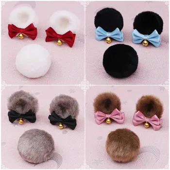 3pcs/set Handmade Lolita Cute Hair Accessories Plush Bow Bear Cat Ear Hairpin Tail KC Hairband Қыздарға арналған шаш қыстырғыштары