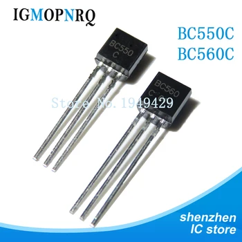 50 дана BC550C + BC560C әрбір 25 дана BC550 BC560 TO92 транзисторы DIP-3 45V 0,1A - 92 жаңа