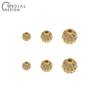 Cordial Design 30Pcs 6MM-8MM Зергерлік аксессуарлар / CZ Charms / Hand Made / Ball Shape / DIY Beads Making / Jewelry Findings & Components