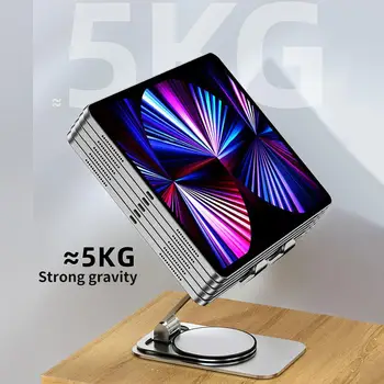 IPAd Pro Air Mini Samsung Mi Pad Huawei Universal үшін жұмыс үстелі планшетінің тірегі 360° айналмалы жиналмалы металл телефон ұстағышы