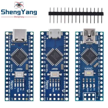 Type-C / Micro USB CH340 Nano 3.0 ATMega328p контроллер тақтасы Arduino Nano CH340 USB драйвері Nano V3.0 ATmega328 үшін үйлесімді