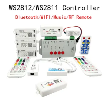 WS2811 WS2812 контроллері SP611E SP107E Bluetooth/WIFI музыкалық пиксельді телефон қолданбасының контроллері WS2812B WS2815 SK6812 RGBW DC5V-24V