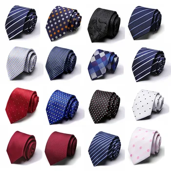Жаңа классикалық ерлер галстуктары Мойын галстуктары 8 см жалпақ жолақты гүлді галстуктар ресми бизнеске арналған сәнді үйлену тойына арналған галстуктар Gravatas Сыйлық