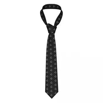 Компас Масондық масон үлгісі Күміс қара шаршы галстуктар Unisex 8 см Ерлерге арналған мойын галстуктары Көйлек аксессуарлары Gravatas Business